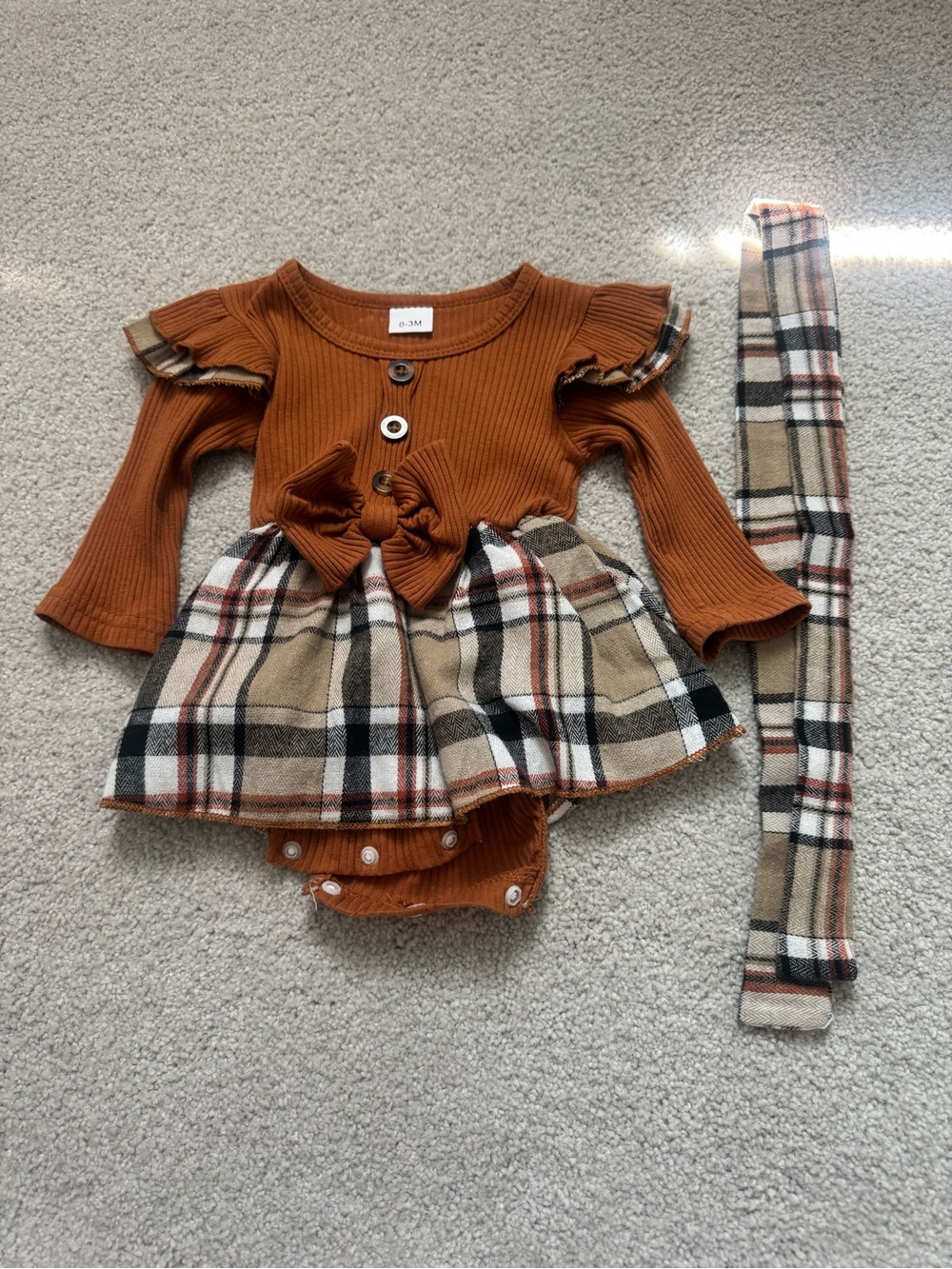 0-3 month one piece dress